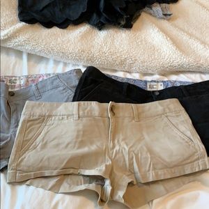3 pairs of American Eagle khaki shorts